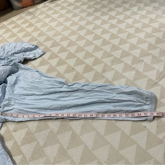 Tommy Hilfiger jeans chambray ruffled sleeveless jumpsuit - Picture 10 of 10